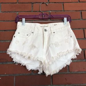 PacSun Off White Highwaisted Shorts